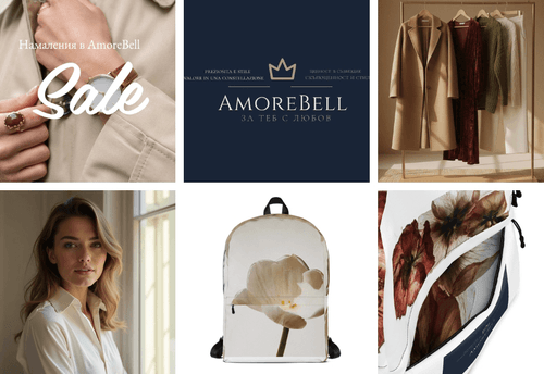 Дизайнерски персонални завивки и дрехи AmoreBell